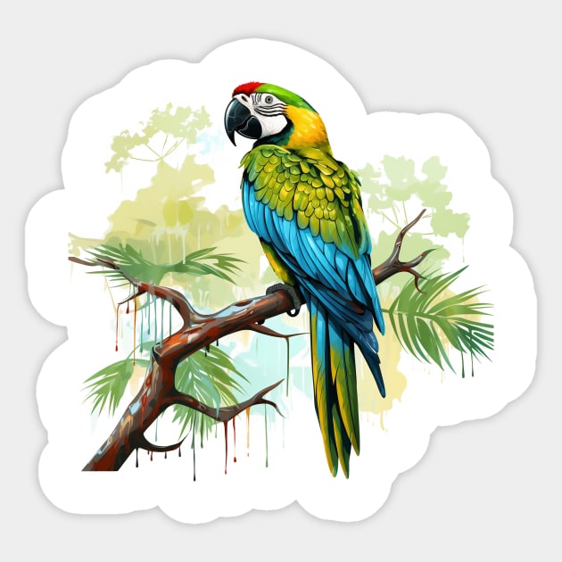 Military Macaw Sticker by zooleisurelife